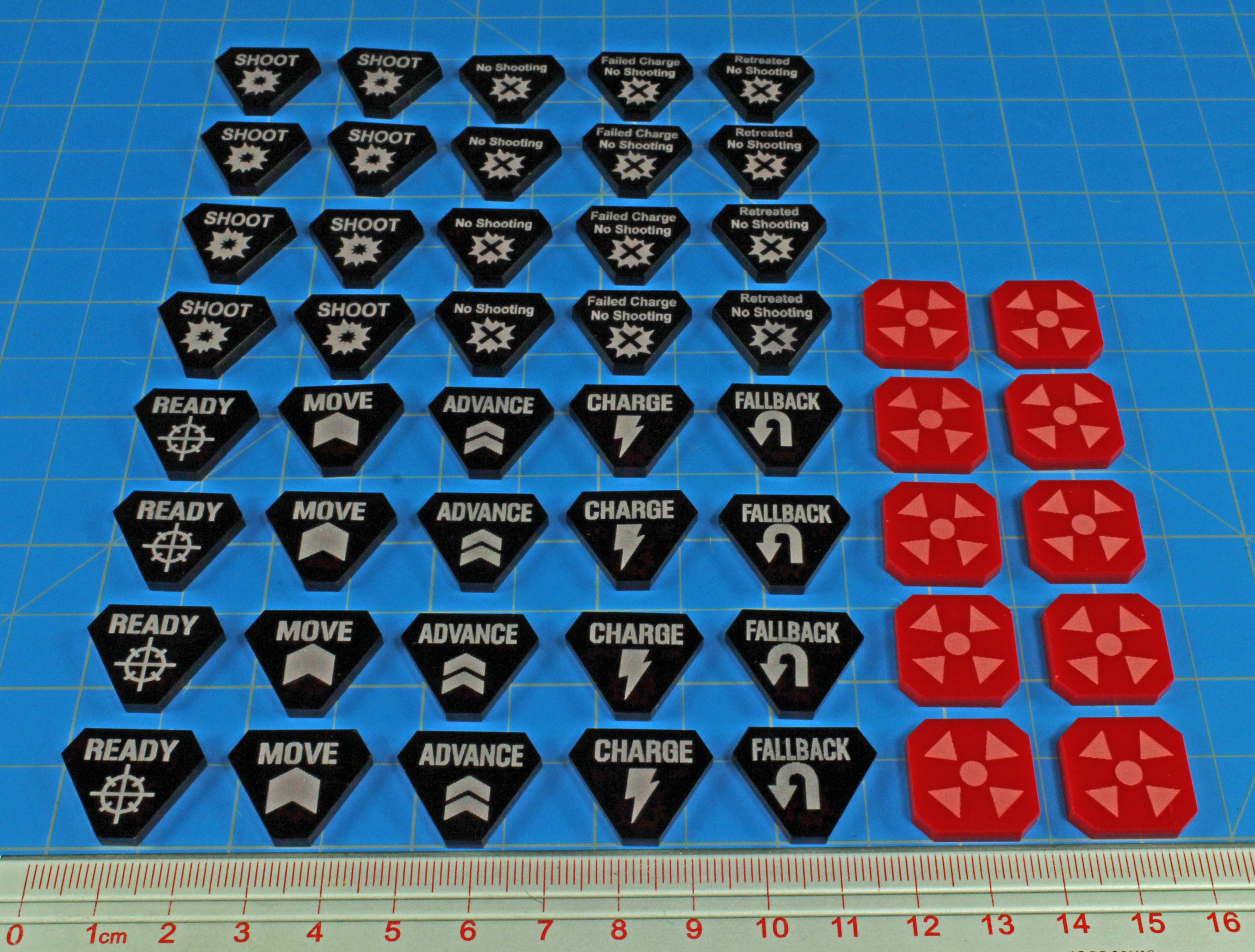 Combat Token Set WHKT Translucent Red & Red 50
