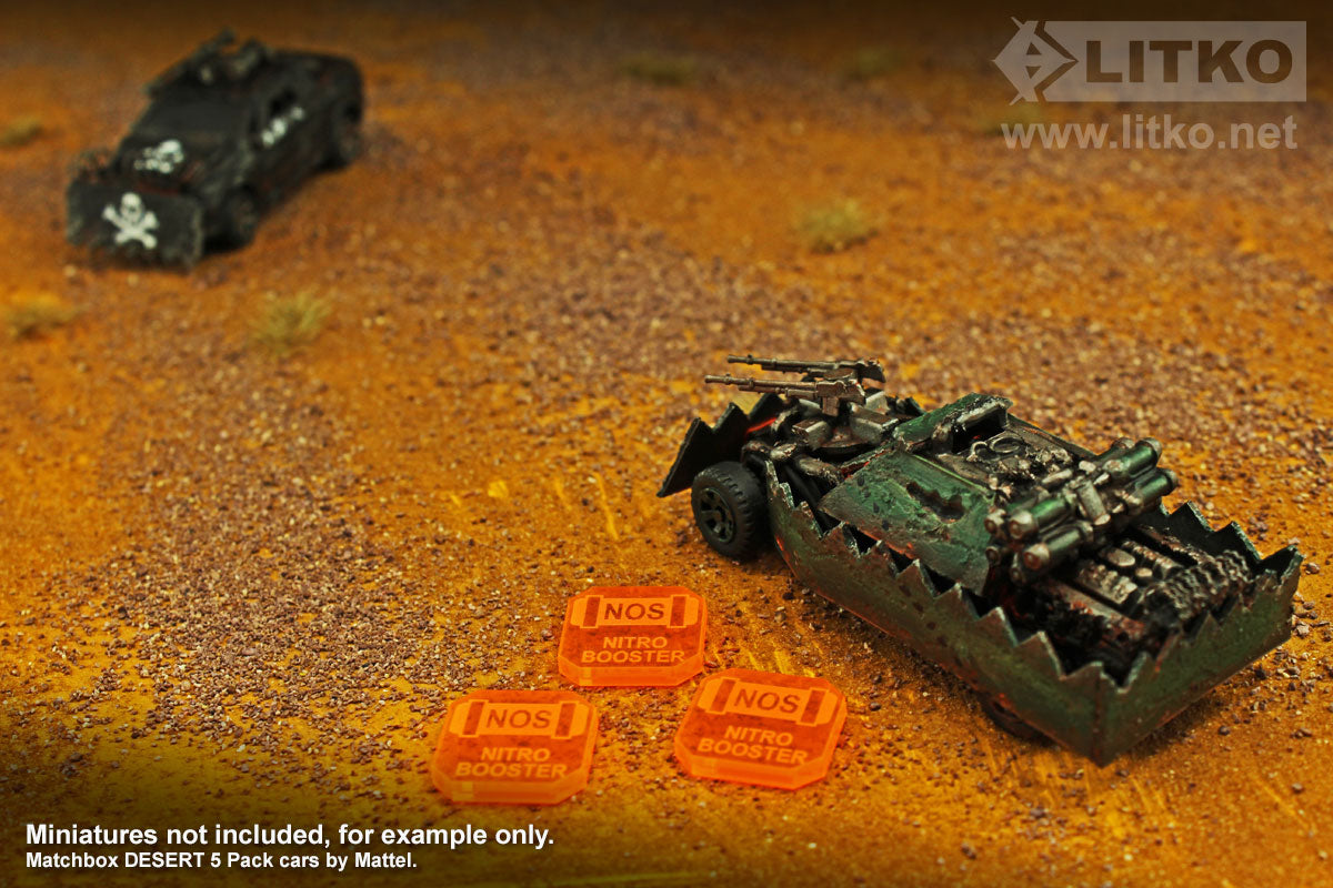 Gaslands Nitro Booster Ammo Tokens Fluorescent Orange 10