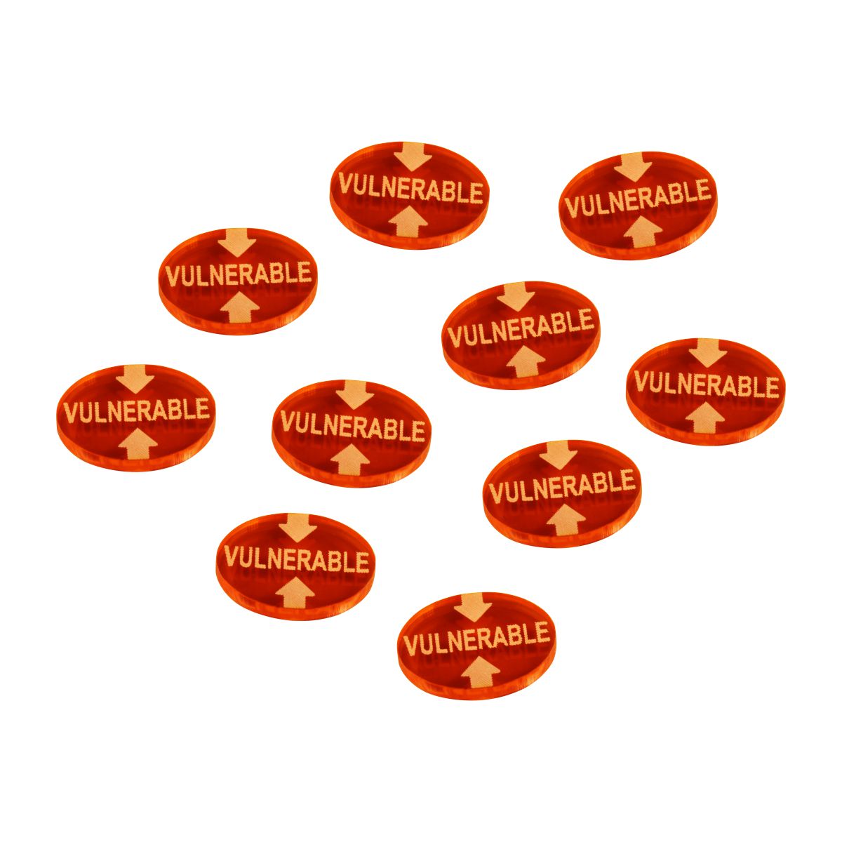 Vulnerable Tokens Savage Worlds Fluorescent Amber 10
