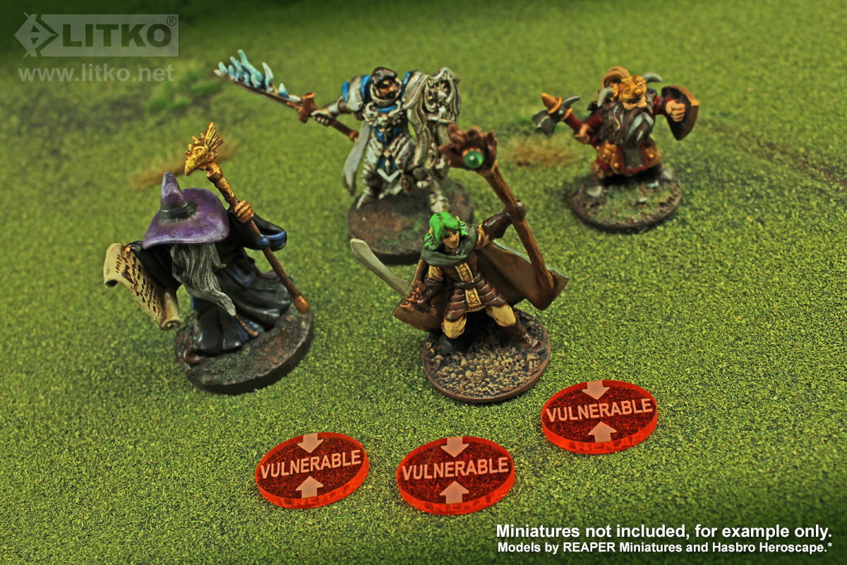 Vulnerable Tokens Savage Worlds Fluorescent Amber 10