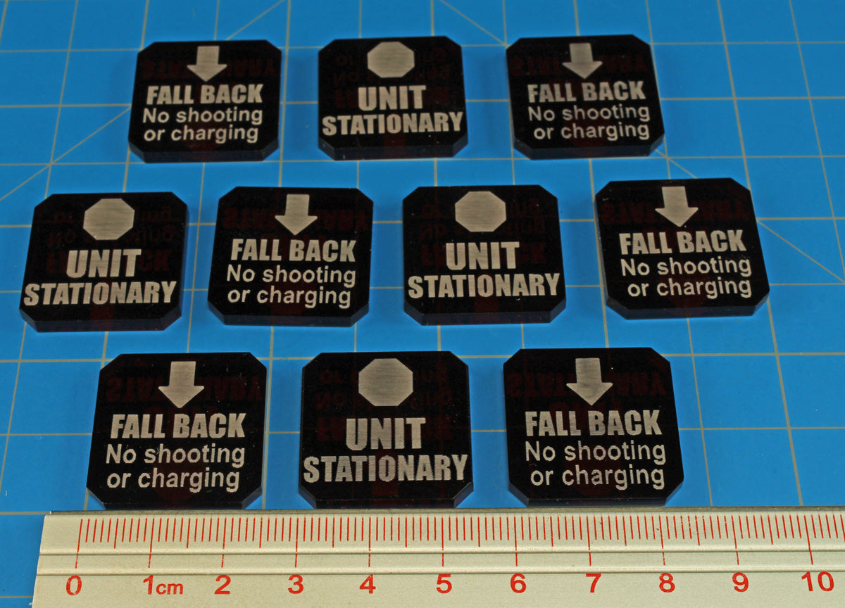 Fall Back/Stationary Double-Sided Tokens WHv9 Translucent Red 10