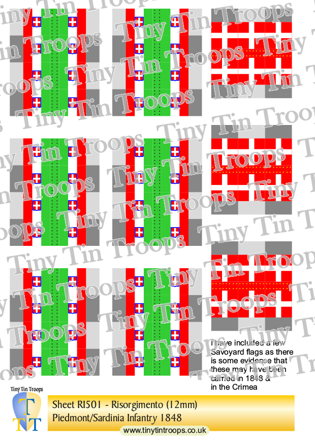 Risorgimento Italian, Sheet 1 (12mm)