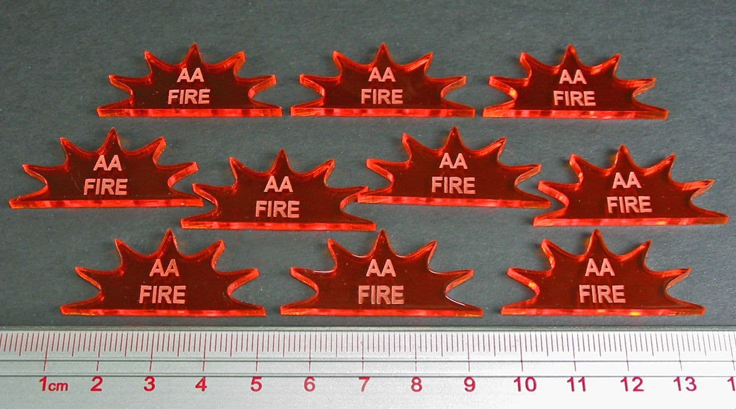 Anti-Aircraft Fire Tokens, Fluorescent Amber (10)
