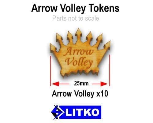 Arrow Volley Token, Natural Wood (10)