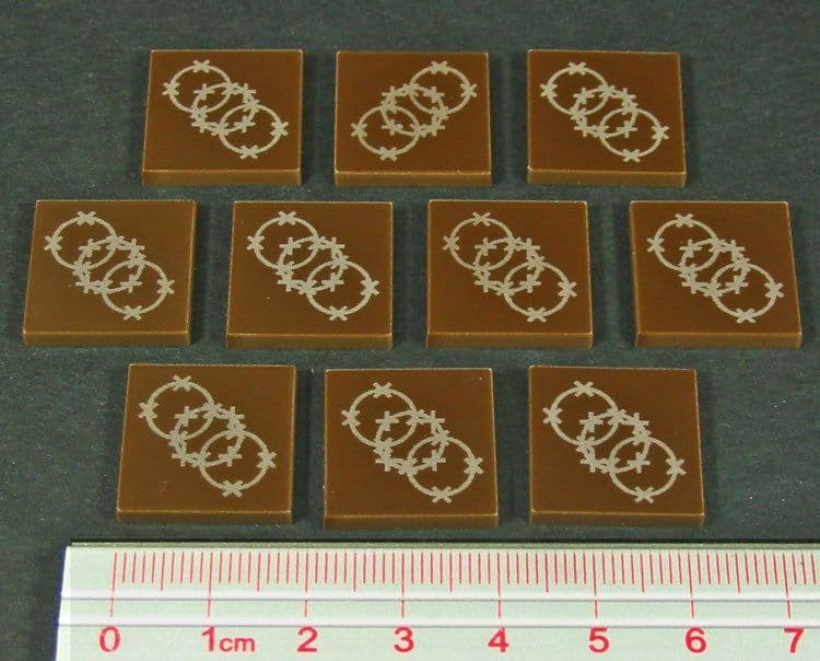 Barbed Wire Tokens, Brown (10)