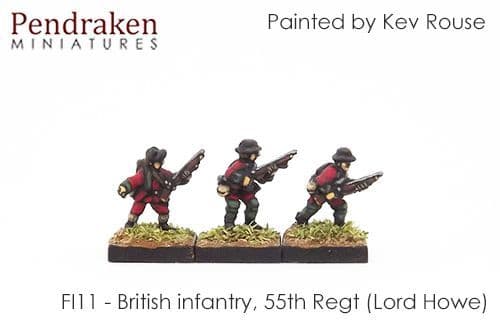 British infantry, 55th Regt (Lord Howe)