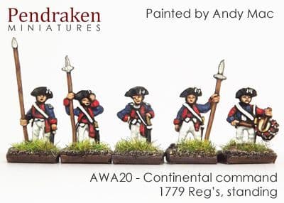Continental command, 1779 Reg's, standing