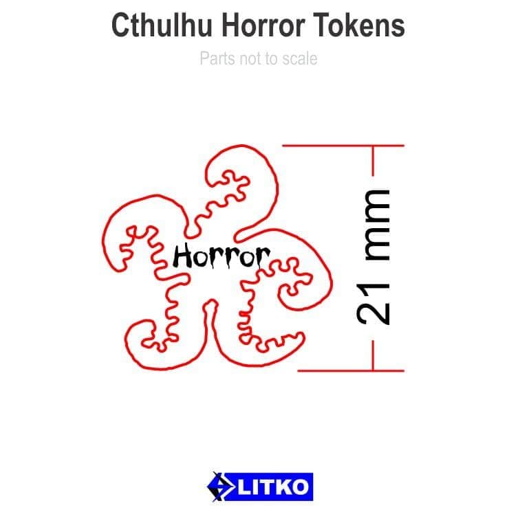 Cthulhu Horror Tokens, Translucent Green (10)