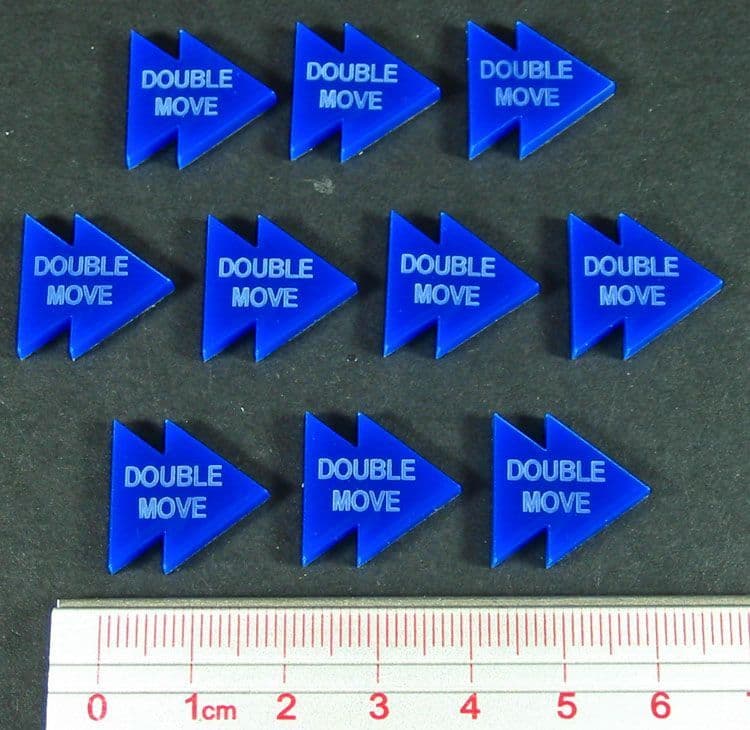 Double Move Tokens, Blue (10)