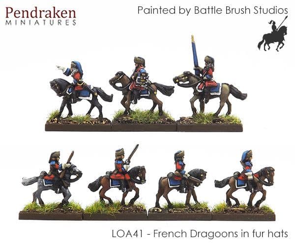 French Dragoons in fur hats