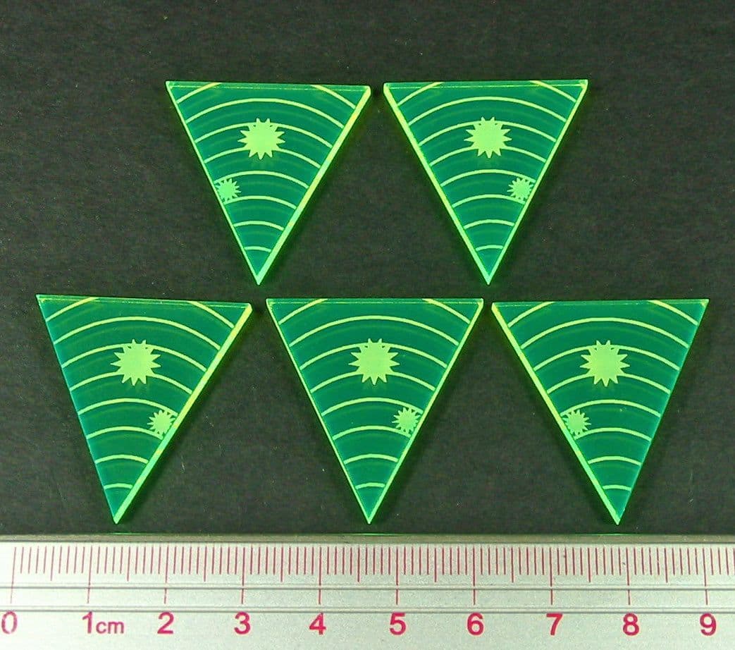 Gothic Space, Scanner Tokens, Fluorescent Green (5)