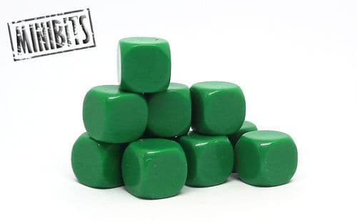 Green blank dice