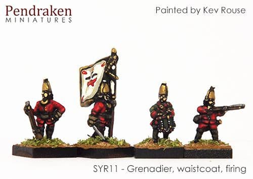 Grenadier in waistcoat, firing
