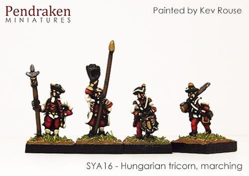 Hungarian tricorn, marching