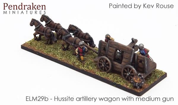 Hussite artillery wagon with medium gun