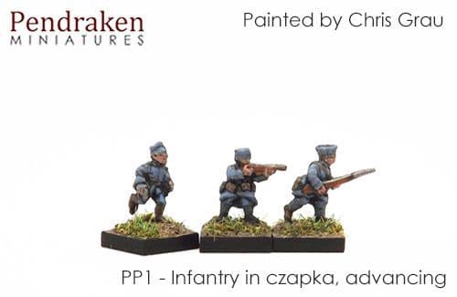 Infantry in czapka, advancing