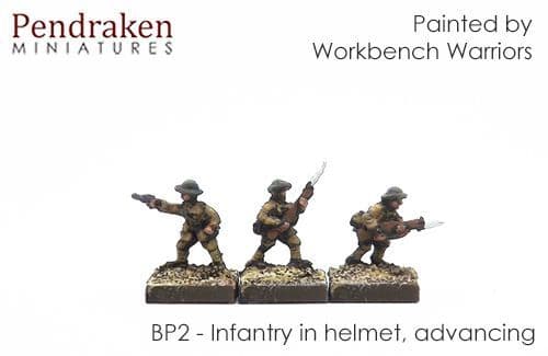 Infantry in helmet, advancing