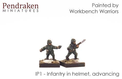 Infantry in helmet, advancing