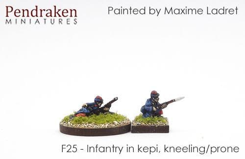Infantry in kepi, kneeling/prone (10)