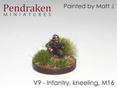 Infantry with M16, kneeling