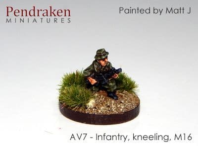 Infantry with M16, kneeling