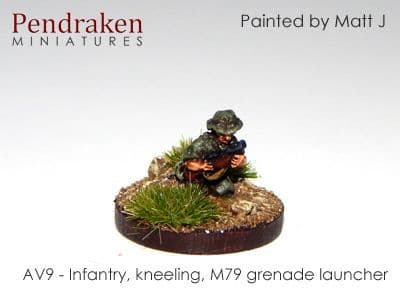 Infantry with M79 grenade launcher, kneeling