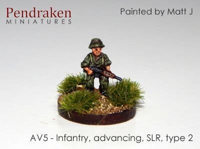 Infantry with SLR, advancing, pose 2