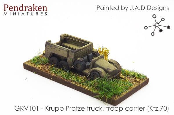 thumbnail image 2 of Tamiya 1:35 Scale WWII Krupp Protze Personnel Carrier Model Kit With 3 Figures 2 of 13