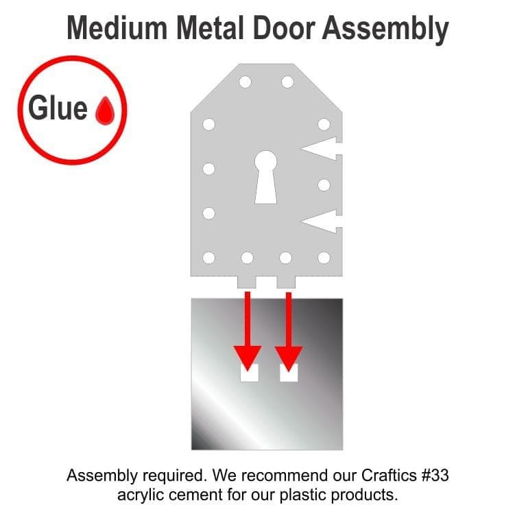 Metal Door Markers, Medium, Grey (4)