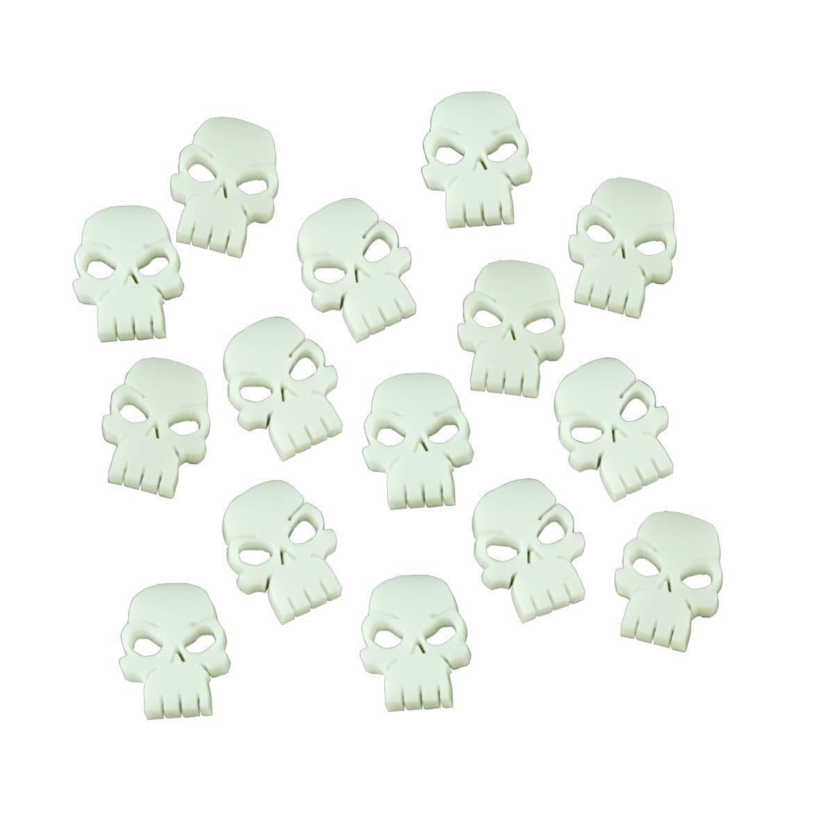 Mini Skull Tokens, White (15)