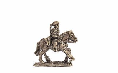 Mounted with rifle, beret