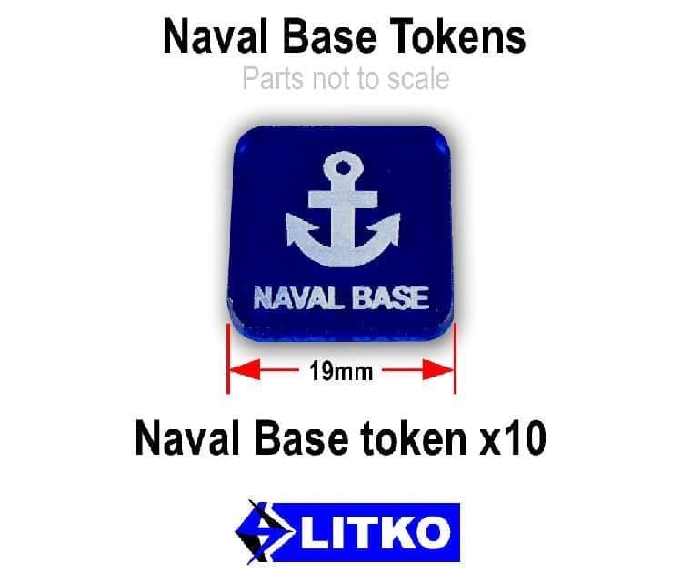 Naval Base Tokens, Translucent Blue (10)