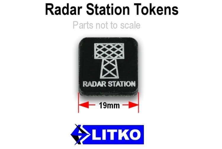 Radar Station Tokens, Translucent Grey (10)