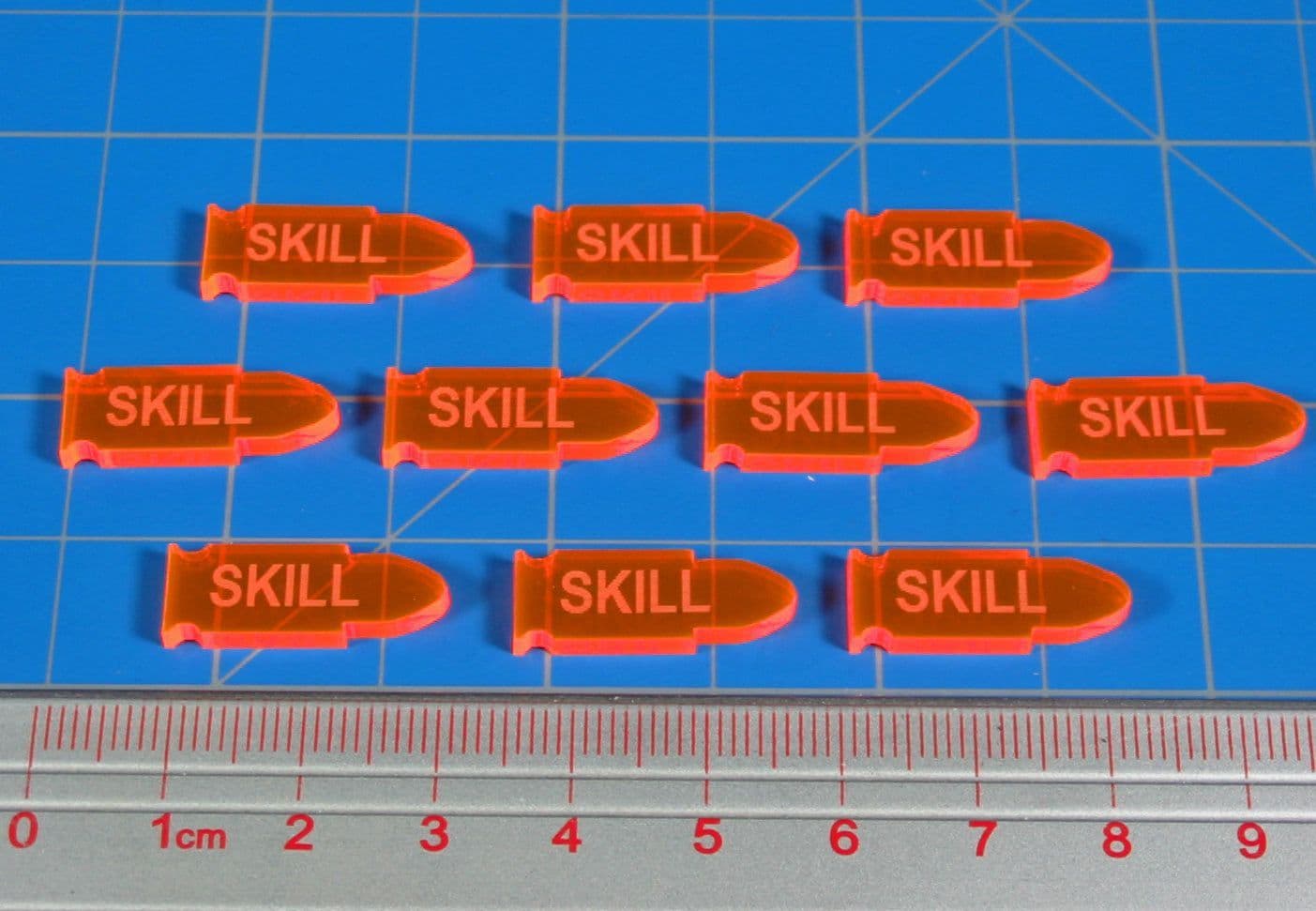 Skill Bullet Tokens, Fluorescent Orange (10)
