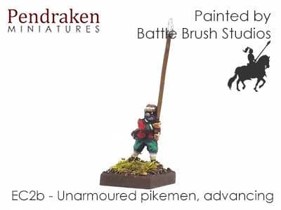 Unarmoured pikemen, advancing