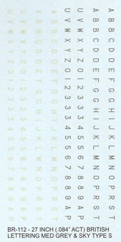 Decals WWII British Aircraft Lettering 1/300