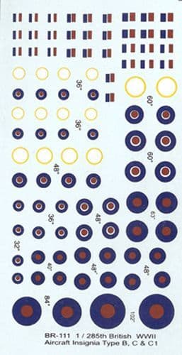 Late-war British Decal Pack – Wasserslide-Transfers Für 10mm Modelle, Britische & Kanadische Armee