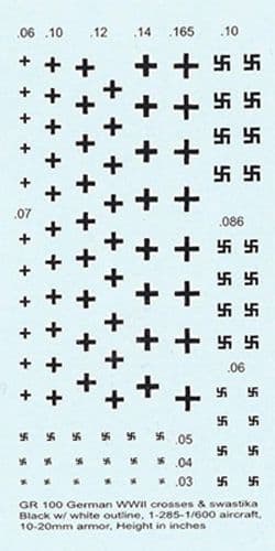 WWII German Insignia and Swastika [1/285-1/72]