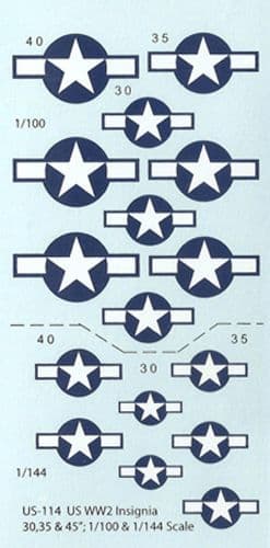 WWII US Aircraft Insignia [1/144-1/100]