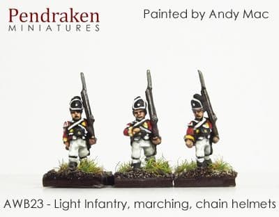 Light infantry, marching, chain helmets