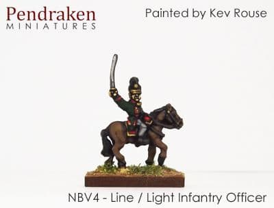 Line / light infantry mounted Officers (5)
