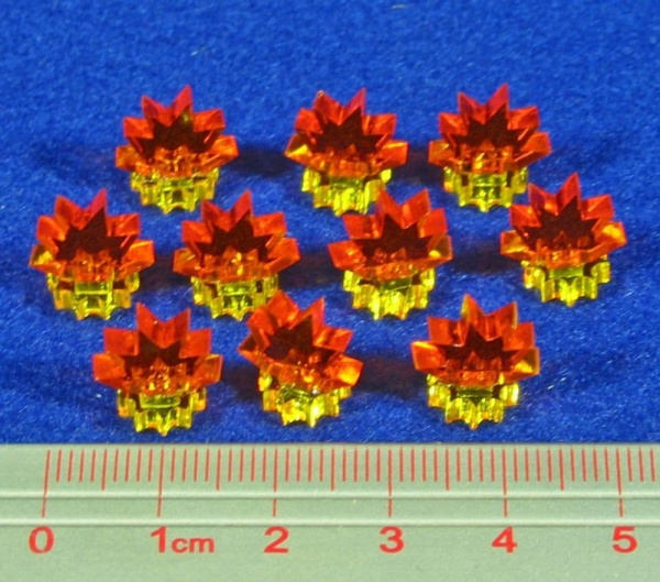 LIT-TS609 Blast Markers, Micro, Transparent Yellow  & Fluorescent Amber (10)
