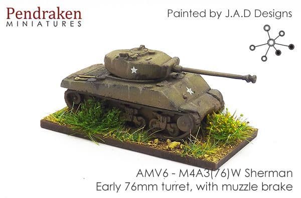 M4A3(76)W Sherman, early 76mm turret, with muzzle brake