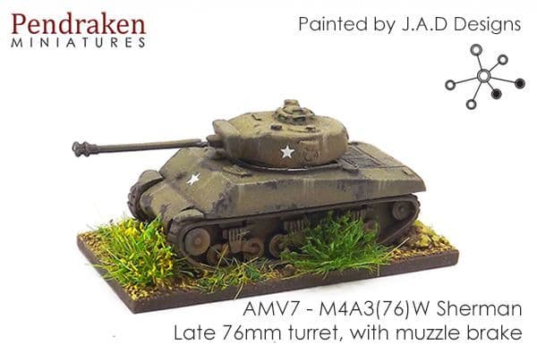 M4A3(76)W Sherman, late 76mm turret, with muzzle brake