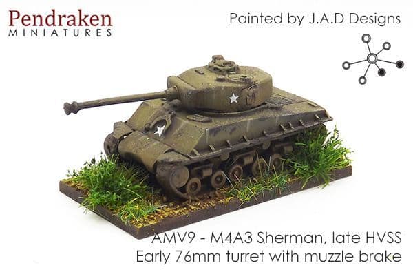 M4A3 Sherman, late HVSS, early 76mm turret with muzzle brake