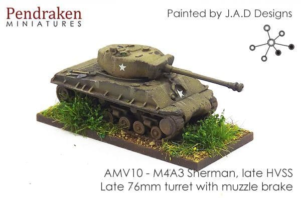 M4A3 Sherman, late HVSS, late 76mm turret with muzzle brake