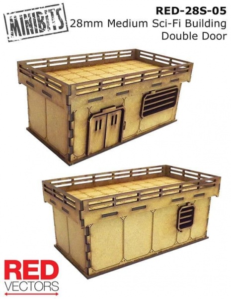 Medium building, double door