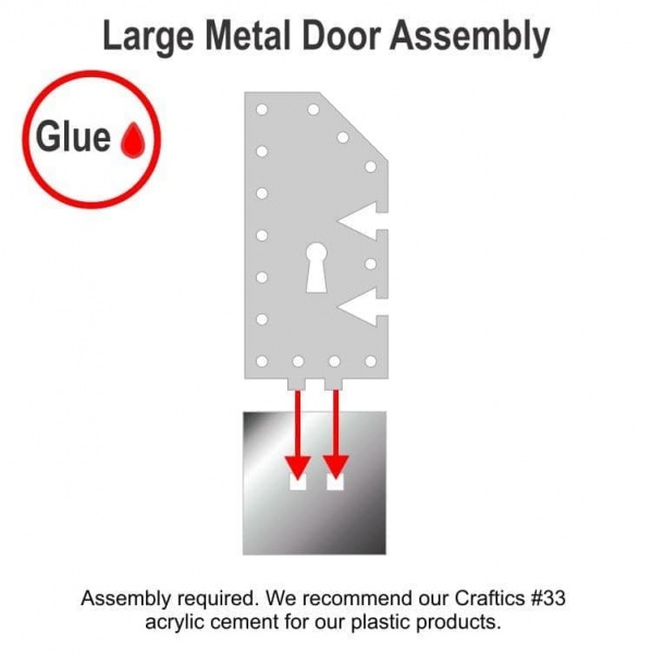 Metal Door Markers, Large, Grey (4)