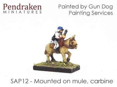 Mounted on mule, carbine
