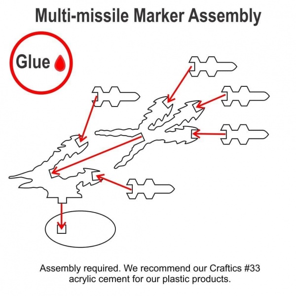 Multi Missile Marker Grey/White